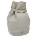 CELINE Shoulder Bag Leather Light Blue Gold Auth 127900-3