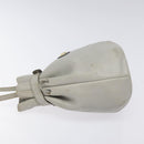 CELINE Shoulder Bag Leather Light Blue Gold Auth 127900-5