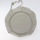 CELINE Shoulder Bag Leather Light Blue Gold Auth 127900-9