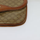 CELINE Macadam Canvas Shoulder Bag Beige Gold Auth 127903-15