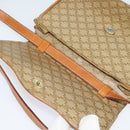 CELINE Macadam Canvas Shoulder Bag Beige Gold Auth 127903-9