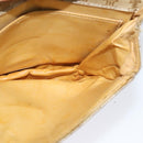 CELINE Macadam Canvas Shoulder Bag Beige Gold Auth 127903-20