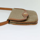CELINE Macadam Canvas Shoulder Bag Beige Gold Auth 127903-3