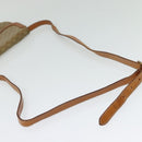 CELINE Macadam Canvas Shoulder Bag Beige Gold Auth 127903-7