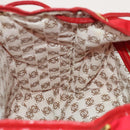 LOEWE Backpack Nylon Red Gold Auth 127904-20