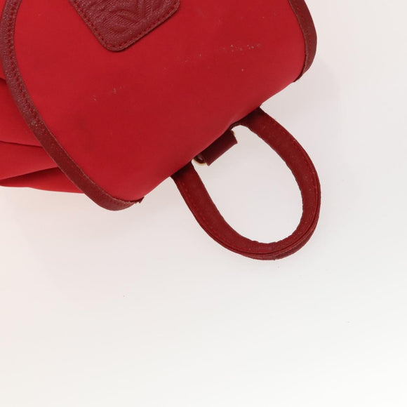 LOEWE Backpack Nylon Red Gold Auth 127904