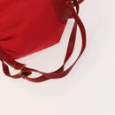 LOEWE Backpack Nylon Red Gold Auth 127904-9