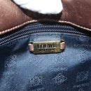 LOEWE Shoulder Bag Leather Brown Auth 127905-15