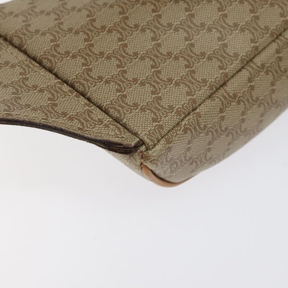 CELINE Macadam Canvas Bum Bag Body Bag Beige Auth 127907