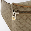 CELINE Macadam Canvas Bum Bag Body Bag Beige Auth 127907-10