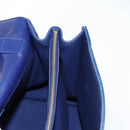 SAINT LAURENT Shoulder Bag Leather 2way Blue Gold 313456 Auth 127908V-19