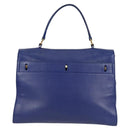 SAINT LAURENT Shoulder Bag Leather 2way Blue Gold 313456 Auth 127908V-2