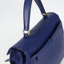 SAINT LAURENT Shoulder Bag Leather 2way Blue Gold 313456 Auth 127908V-6
