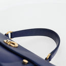 SAINT LAURENT Shoulder Bag Leather 2way Blue Gold 313456 Auth 127908V-8