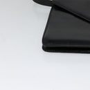 CELINE Shoulder Bag Leather Black Gold Auth 127909-10