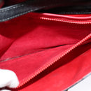 CELINE Shoulder Bag Leather Black Gold Auth 127909-20