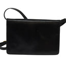 CELINE Shoulder Bag Leather Black Gold Auth 127909-3