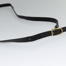 CELINE Shoulder Bag Leather Black Gold Auth 127909-7