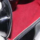 CHANEL Choco Bar Hand Bag Enamel Black Silver CC Auth 127910-16