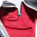 CHANEL Choco Bar Hand Bag Enamel Black Silver CC Auth 127910-18