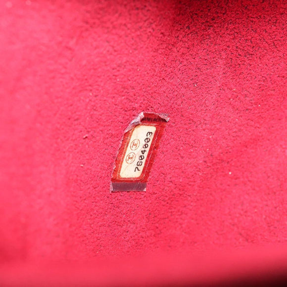 CHANEL Choco Bar Hand Bag Enamel Black Silver CC Auth 127910