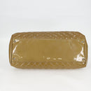 CHANEL Mademoiselle Bowling Chain Shoulder Bag Enamel Khaki CC Auth 127911V-5