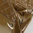 CHANEL Mademoiselle Bowling Chain Shoulder Bag Enamel Khaki CC Auth 127911V-14