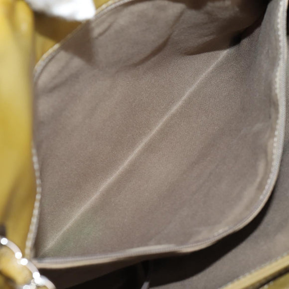 CHANEL Mademoiselle Bowling Chain Shoulder Bag Enamel Khaki CC Auth 127911V