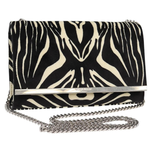 SAINT LAURENT Chain Bag Fabric Zebra Pattern 707690 FAAIA 1075 Auth 127912M