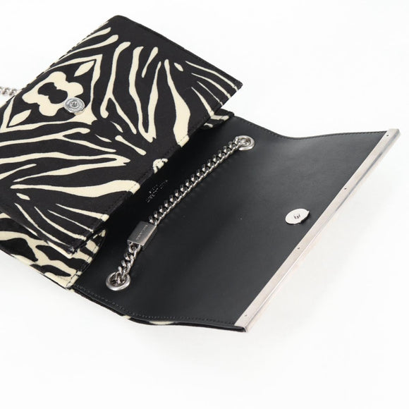 SAINT LAURENT Chain Bag Fabric Zebra Pattern 707690 FAAIA 1075 Auth 127912M