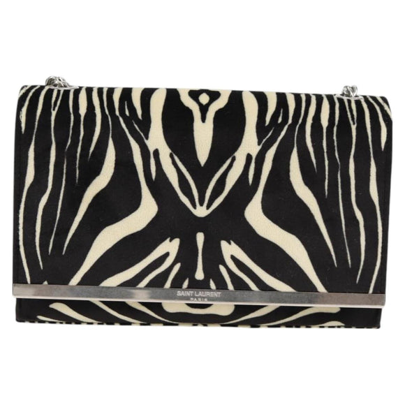 SAINT LAURENT Chain Bag Fabric Zebra Pattern 707690 FAAIA 1075 Auth 127912M