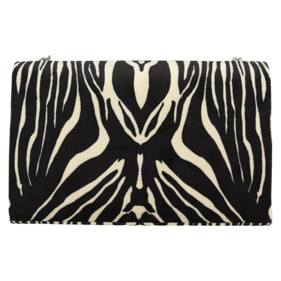 SAINT LAURENT Chain Bag Fabric Zebra Pattern 707690 FAAIA 1075 Auth 127912M