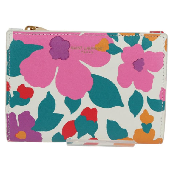 SAINT LAURENT Wallet Leather Multicolor Auth 127915M