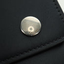 CELINE Chain Wallet Leather Silver Black 10C633-38SI Auth 127916-15