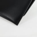 CELINE Chain Wallet Leather Silver Black 10C633-38SI Auth 127916M-16