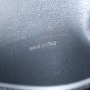 CELINE Chain Wallet Leather Silver Black 10C633-38SI Auth 127916M-11