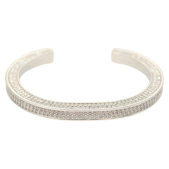 CELINE Bracelet metal Silver 46N446BZI Auth 127918M