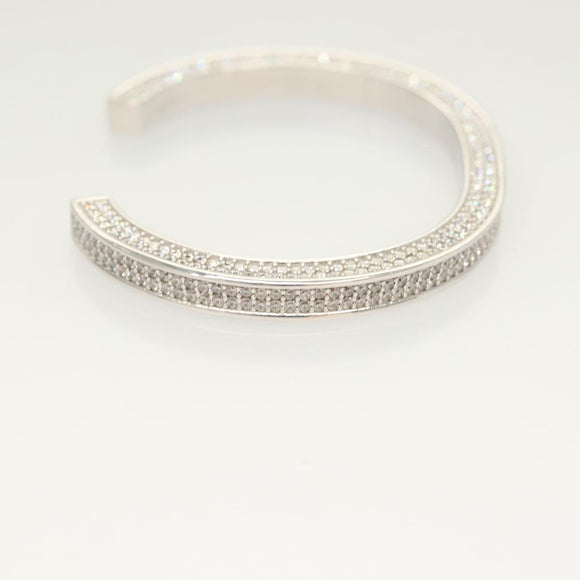 CELINE Bracelet metal Silver 46N446BZI Auth 127918M