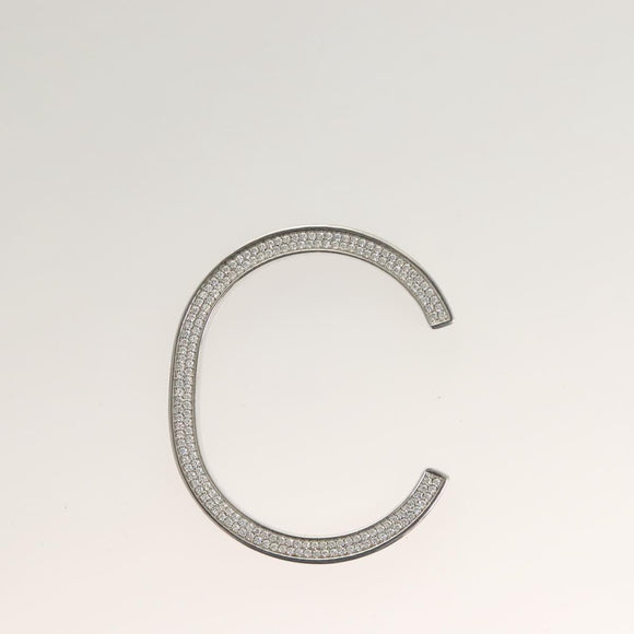 CELINE Bracelet metal Silver 46N446BZI Auth 127918M