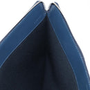 CELINE Clutch Bag Leather Navy Silver 10B593-070 Auth 127920M-18