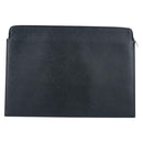 CELINE Clutch Bag Leather Navy Silver 10B593-070 Auth 127920M-2