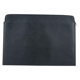 CELINE Clutch Bag Leather Navy Silver 10B593-070 Auth 127920M - 0
