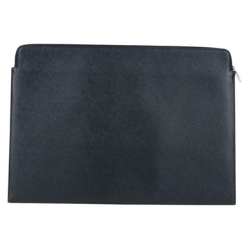 CELINE Clutch Bag Leather Navy Silver 10B593-070 Auth 127920M - 0