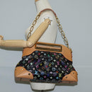 LOUIS VUITTON Monogram Multicolor Judy GM Bag 2way Black M40254 LV Auth 127947V-20