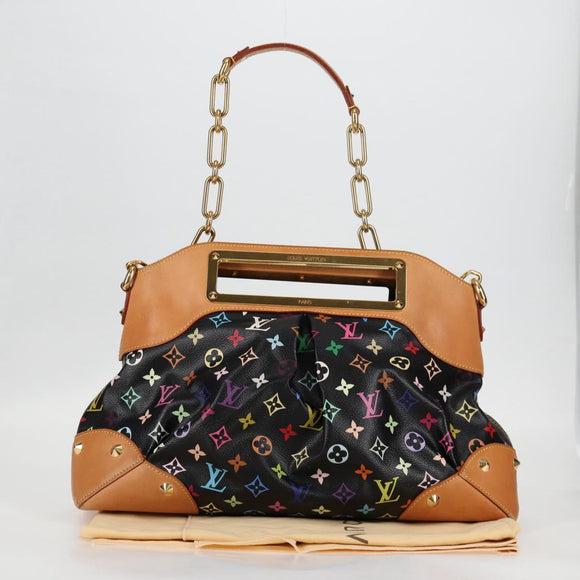 LOUIS VUITTON Monogram Multicolor Judy GM Bag 2way Black M40254 LV Auth 127947V