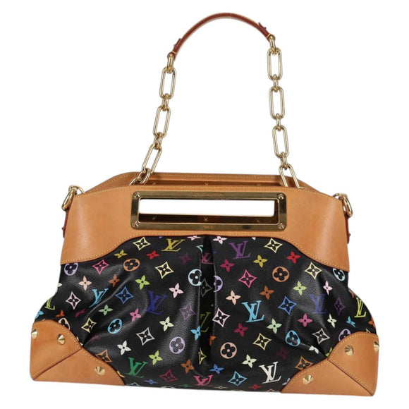 LOUIS VUITTON Monogram Multicolor Judy GM Bag 2way Black M40254 LV Auth 127947V