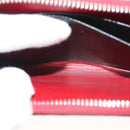 GUCCI GG Canvas Guccissima Coin Purse Leather Red 255452 Auth 127950V-17