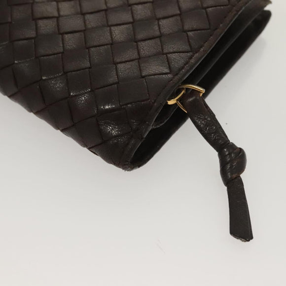 BOTTEGA VENETA INTRECCIATO Wallet Leather Brown 121060 Auth 127951