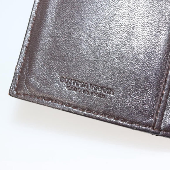 BOTTEGA VENETA INTRECCIATO Wallet Leather Brown 121060 Auth 127951