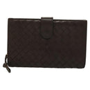 BOTTEGA VENETA INTRECCIATO Wallet Leather Brown 121060 Auth 127951-13